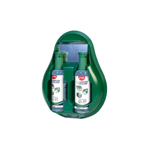 Stazione lavaggio oculare PVS verde  2 flaconi da 500 ml - cps202